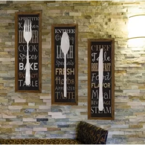 Image of KZM390 Multicolor Decorative Framed MDF Painting (3 Pieces)