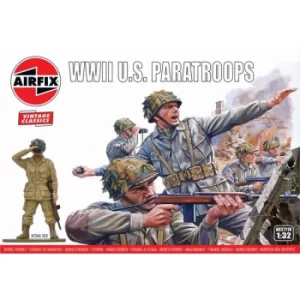 Image of Airfix WWII U.S. Paratroops Vintage Classics Figures 1:32 Scale Model Kit