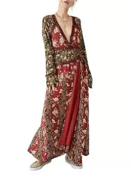 Image of Free People Tilda Wrap Dress - Neutral Combo