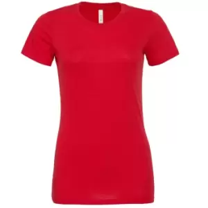 Image of Bella + Canvas Womens/Ladies Jersey Short-Sleeved T-Shirt (L) (Red)