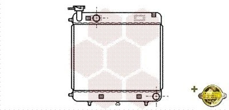Image of VAN WEZEL Engine radiator VAN WEZEL 30002085