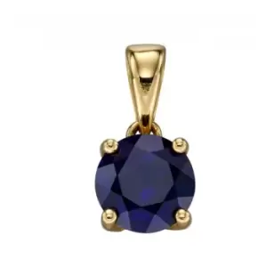 image of 9ct September Created Sapphire Pendant GP2196