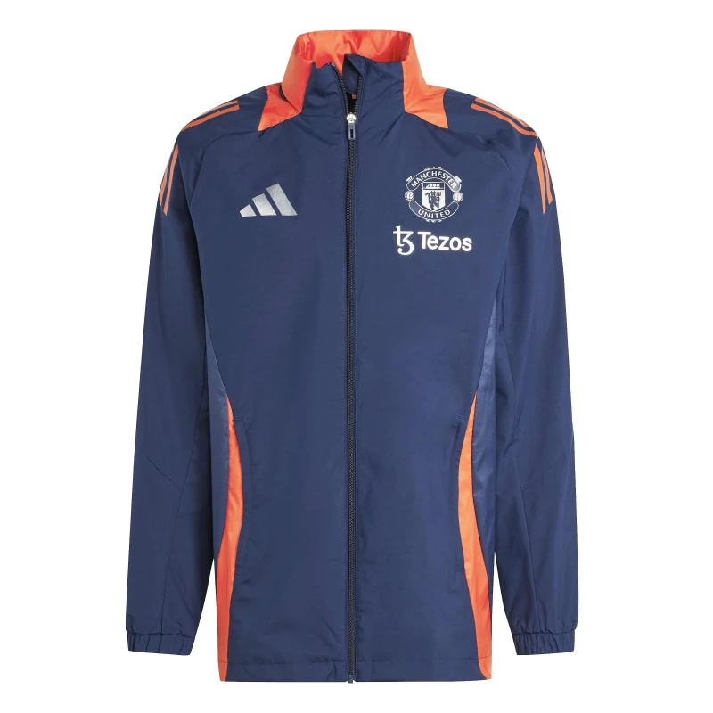 Image of adidas Manchester United Tiro 24 Jacket 2024 2025 Adults - Blue Blue M