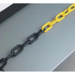 image of Slingsby Plastic Chain 6mm Black Yellow 360075