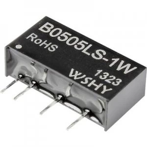 image of B0505LS 1W DCDC converter print 5 Vdc 5 Vdc 200 mA 1 W No. of outputs 1 x