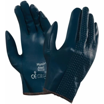 image of 32-125 Hynit Fully Coated Blue Gloves - Size 7-1/2 - Ansell