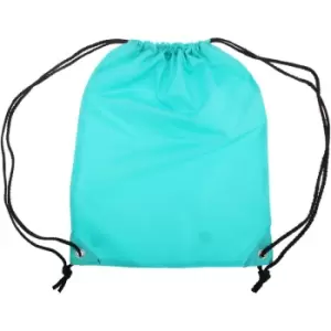 Image of Stafford Plain Drawstring Tote Bag - 13 Litres (Pack of 2) (One Size) (Lagoon Turquoise) - Shugon