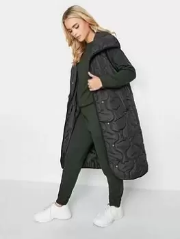 PixieGirl Petite Funnel Neck Onion Quilt Gilet, Black, Size 14, Women