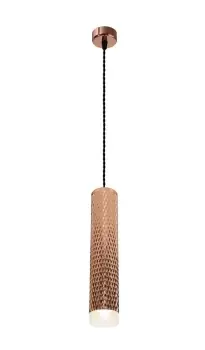 image of 1 Light 30cm Ceiling Pendant Light GU10, Rose Gold, Acrylic Ring