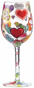 Image of Lolita Heart Ragous Wine Glass.