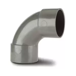 Image of Polypipe - solvent weld swept bend 92.5DEG 40MM grey - Grey