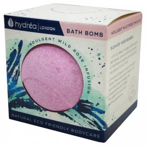 image of Hydrea London Indulgent Wild Rose Bath Bomb 2 x 60g