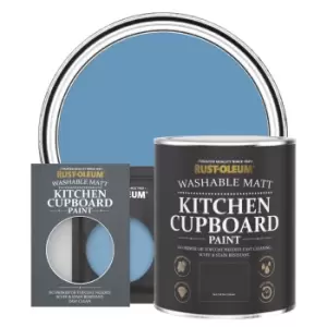 image of Rust-Oleum Kitchen Cupboard Paint - CORNFLOWER Blue - 750ml