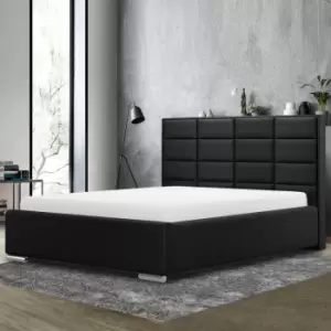 Image of Tuanso Upholstered Beds - Plush Velvet, Double Size Frame, Black - Black