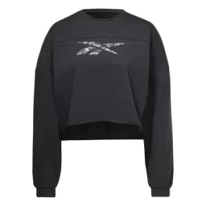 image of Reebok Safari Cropped Sweater Womens - Black