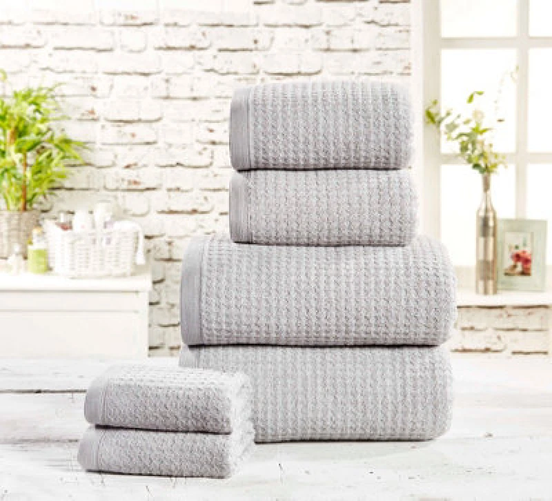 Image of Rapport Home Waffle Towel Pure Cotton Face Storm