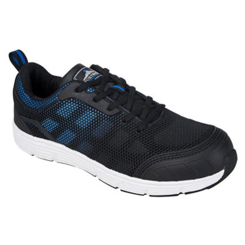 Image of Portwest Steelite Tove Safety Trainers FT15BKB38 Colour: Black / Blue