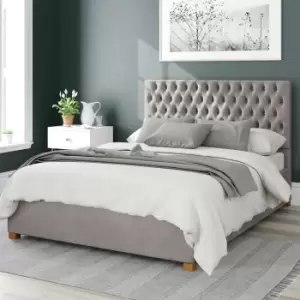 Aspire Monroe Velvet Kingsize Ottoman Bedframe - Silver