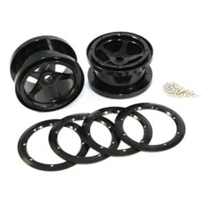 Image of Fastrax Axial 5 Spoke 2.2 Alloy Beadlock Wheels (Wraith)