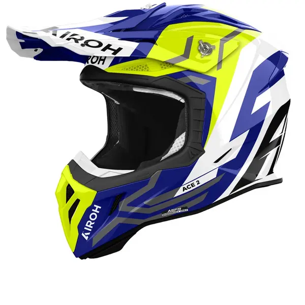 Image of Airoh Aviator Ace 2 Ground Yellow Gloss Offroad Helmet Size XL