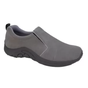 Image of PDQ Adults Unisex Real Suede Ryno Slip-On Casual Trainers (10 UK) (Grey)