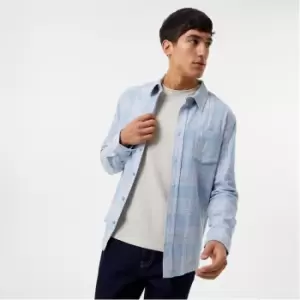 Jack Wills Medium Check Flannel Shirt - Blue