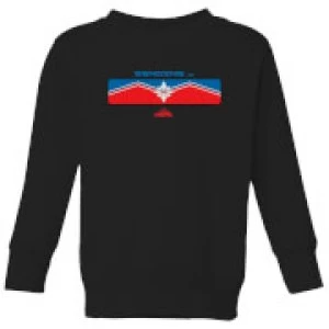 Image of Captain Marvel Sending Kids Sweatshirt - Black - 11-12 Years