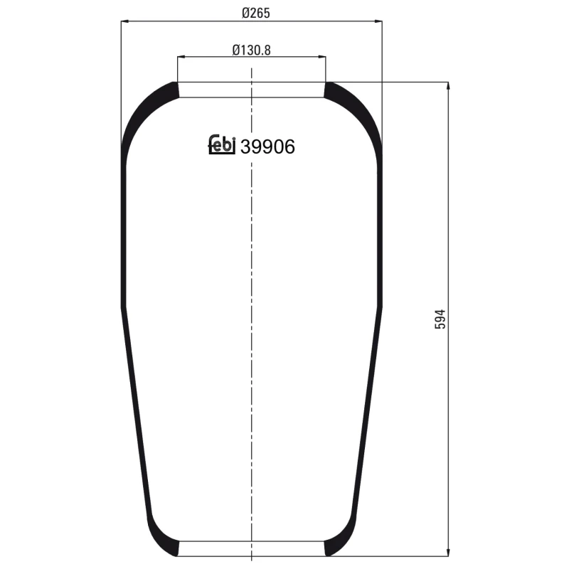 Image of FEBI BILSTEIN 39906 Boot, air suspension Rear Axle Boot,air suspension (324)