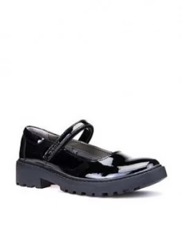 Image of Geox Casey Patent Mary Jane School Shoes - Black, Size 10 Younger