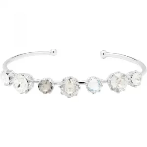 Image of Ted Baker Ladies Silver Plated Cheska Crystal Crown Ultrafine Bangle