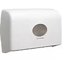 image of AQUARIUS Toilet Roll Dispenser 6947 Plastic White Lockable