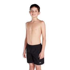 image of Speedo Boys Solid Leisure Shorts 15 Large Junior - Black