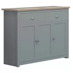 Image of Traditional Grey Large 3 Door 2 Drawer Sideboard, Grey