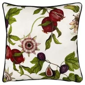 Image of Figaro Floral Cushion White