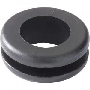 Image of HellermannTyton HV1208 PVC BK M1 Cable grommet Terminal max. 8mm PVC Black