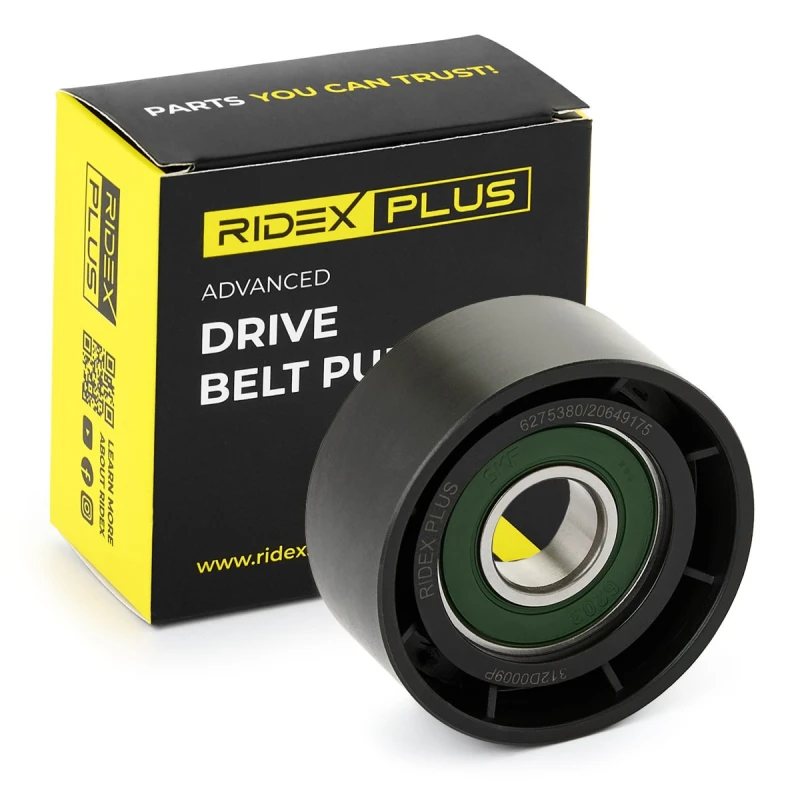 Image of RIDEX PLUS Deflection / guide pulley, V-ribbed belt RIDEX PLUS 312D0009P