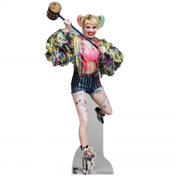 image of Birds of Prey Harley Quinn with Mallet Oversized Cardboard Cut Out