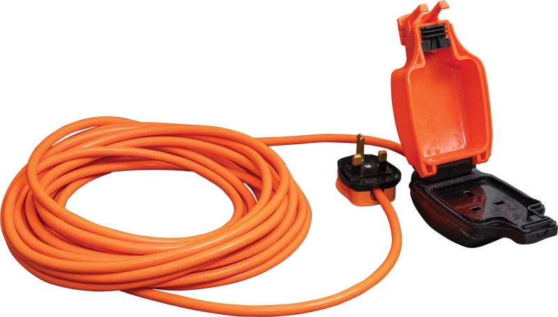 Image of Mercury 1 Gang 5m Outdoor Garden Mains Weatherproof Extension Lead Cable Plug Electrical Power + H Frame A-CAB177671 Mains Extension