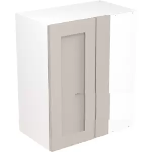 Image of Kitchen Kit Flatpack Shaker Kitchen Cabinet Wall Blind Corner Unit Ultra Matt 600mm in Light Grey MFC