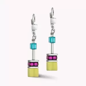 image of Coeur De Lion Classic GEOCUBE Earrings Multicolour Fancy