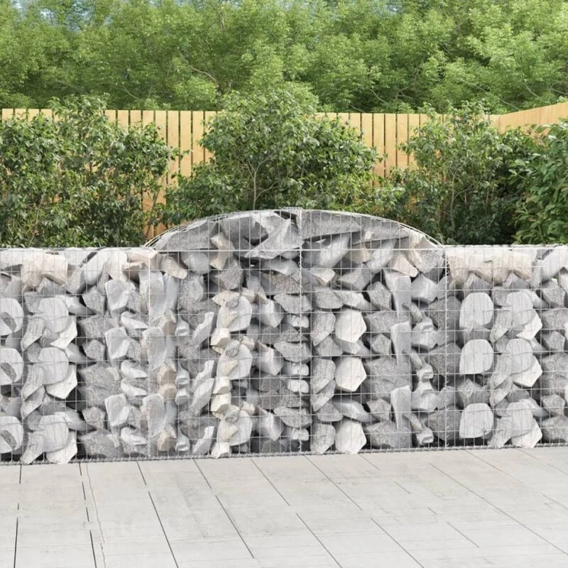 Image of VIDAXL Arched Gabion Basket 300x50x100/120cm Galvanised Iron Vidaxl 8720845651787