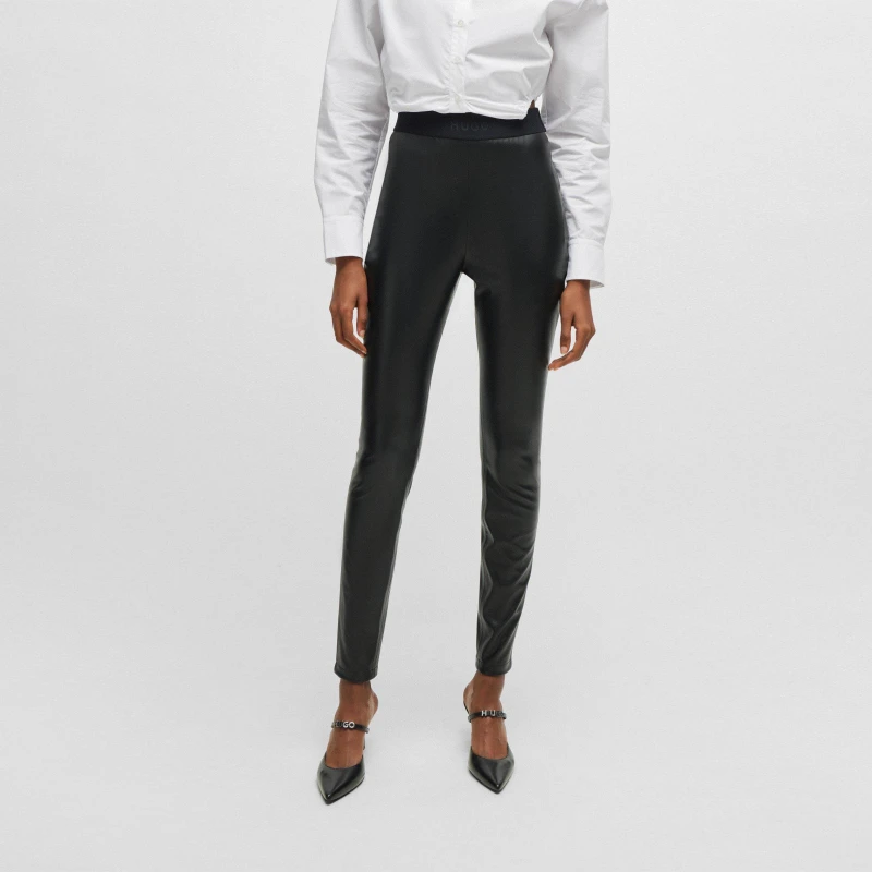 Image of Hugo Womens Honati Straight Leg Trouser Black female 4 (XXS)