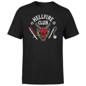 Image of Stranger Things Hellfire Club Vintage Unisex T-Shirt - Black - 3XL - Black