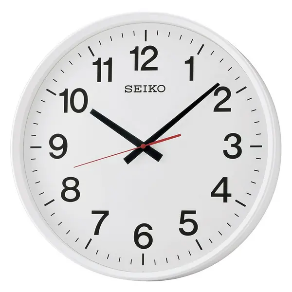 Seiko Large Size Wall Clock with Sweep Second Hand - White