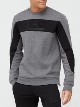 Image of Emporio Armani EA7 Centre Logo Sweatshirt Black Size 2XL Men