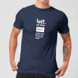 Image of Plain Lazy Lost My Energy Mens T-Shirt - Navy - L