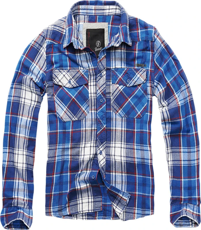 Image of Brandit Checkshirt Longsleeve blue red white L Men
