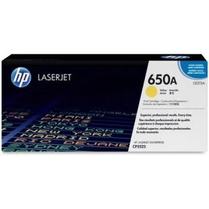 Image of HP 650A Yellow Laser Toner Ink Cartridge