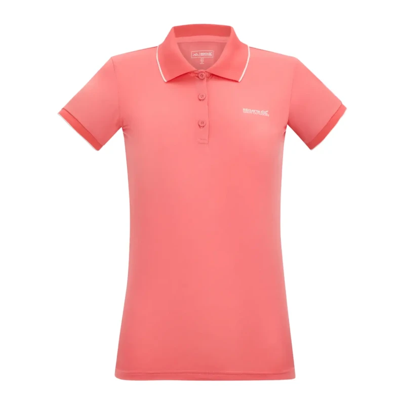 Image of Regatta Womens Remex II Active Polo Shirt in Peach Size: 10 Peach Female 10