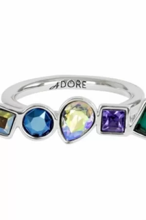 Image of Adore Jewellery Mixed Crystal Ring Size P/Q JEWEL 5375533